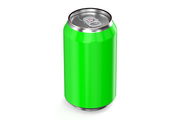 green drink metallic can