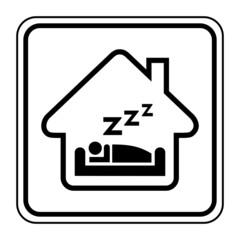Logo maison et sommeil.