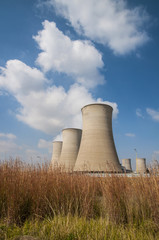 Cooling towers of a power plant