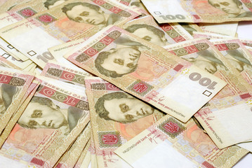 Fototapeta na wymiar Ukrainian Money Pile as Background.