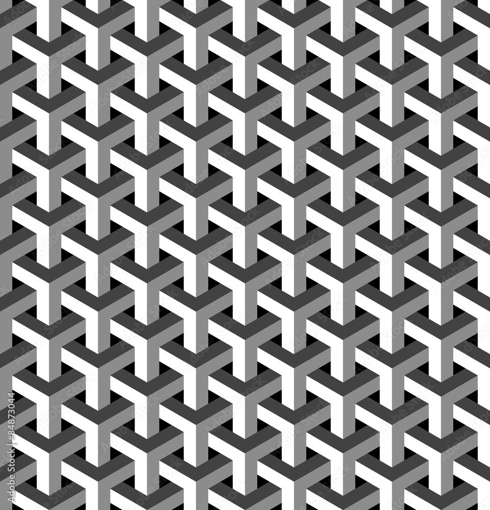 Wall mural abstract isometric 3d pattern background