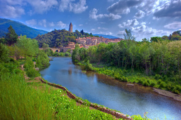 Fototapeta na wymiar Olargues - River Orb, France