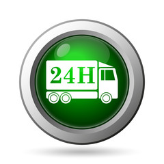 24H delivery truck icon