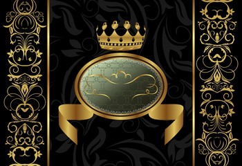 ornate background with crown