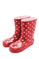 Gumboots. Isolated on white.