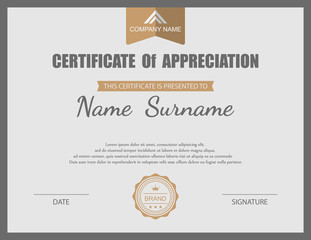 Vector certificate template.