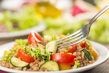 Salad, quinoa, mediterranean.