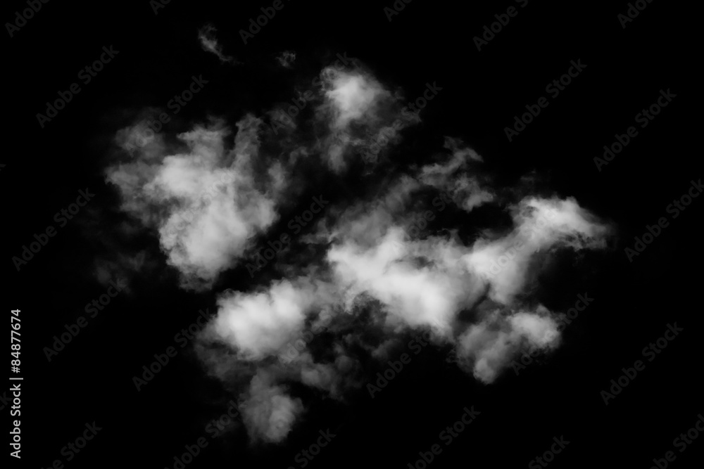 Wall mural clouds on black background