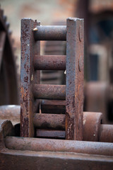 Old rusty gears, machinery parts