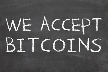  We accept bitcoins