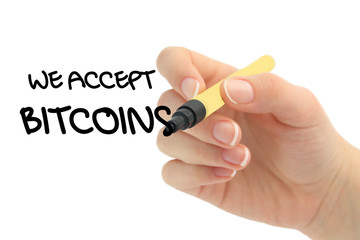 We accept bitcoins