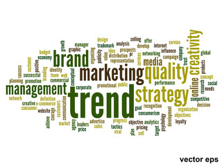 Vector conceptual business word cloud