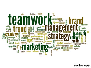Vector conceptual business word cloud