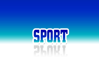 Sport auf blauem Hintergrund / Word Cloud