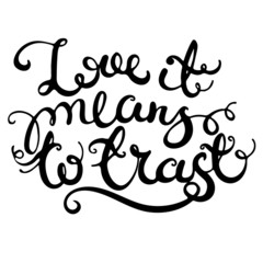 Hand-drawn lettering poster