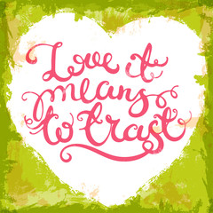 Hand-drawn lettering poster