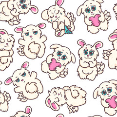 Vector bunnies illustration