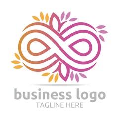 Business Logo Company Corporate Abstract Infinity Leaves