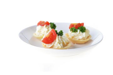 tartlet with cream