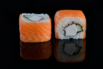 sushi with salmon