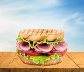 Sandwich, Delicatessen, Ham.