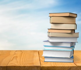 Book, stack, literature.