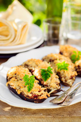 Stuffed Eggplant Halves