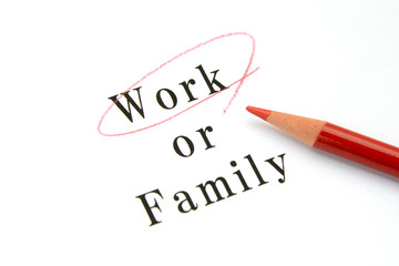 ビジネスイメージ―仕事か家庭か