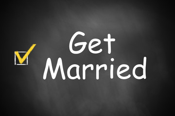 chalkboard checkbox checked get married