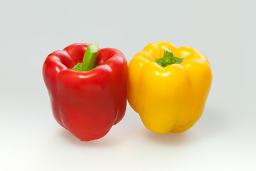capsicum or sweet pepper on white background