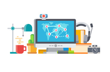 Connecting People and Objects on Table Concept