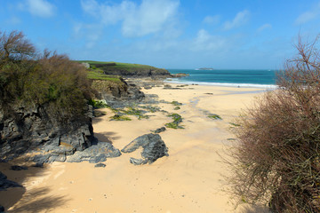 North Cornish coast Harlyn Bay Cornwall near Padstow and Newquay