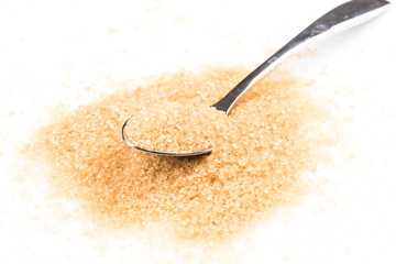 brown sugar in a spoon