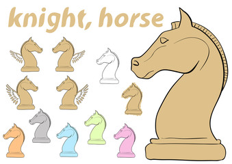 Knight chessman clipart