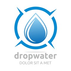 Logo drop water vector shapes symbol