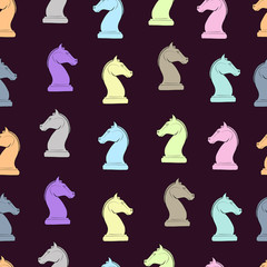 Colorful knight chessman