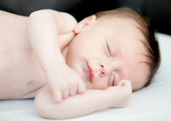 Beautiful baby sleeping the nap