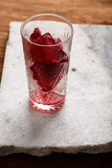 Frozen hibiscus tea