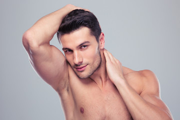 Fototapeta premium Closeup portrait of a handsome man