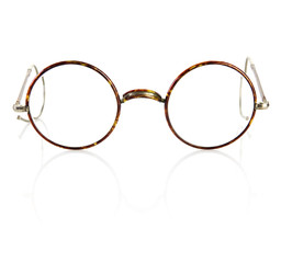 vintage glasses isolated on white background