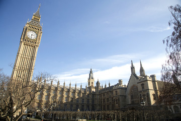 Fototapeta na wymiar UK - London - Big Ben and the House of Parliament