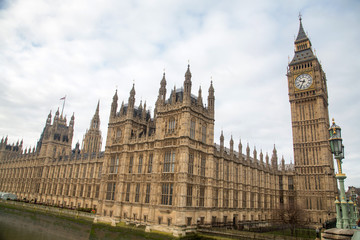 Obraz na płótnie Canvas UK - London - Big Ben and the House of Parliament