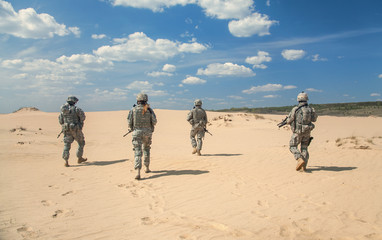 infantrymen in action