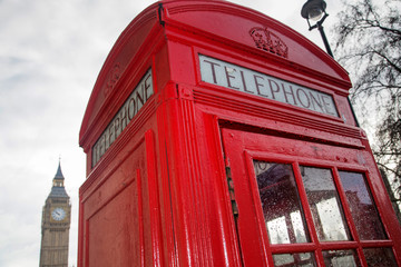Fototapeta na wymiar UK - London - Red Telephone Booth