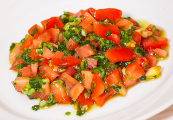 vegetable food : fresh tomato salad