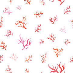 Watercolor coral pattern