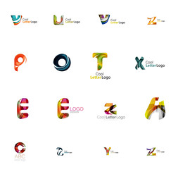 Set of universal company logo ideas, business icon collection