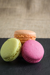 traditional french colorful macarons