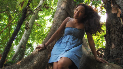 women in the trees