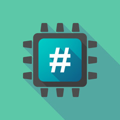 CPU icon with a hash tag
